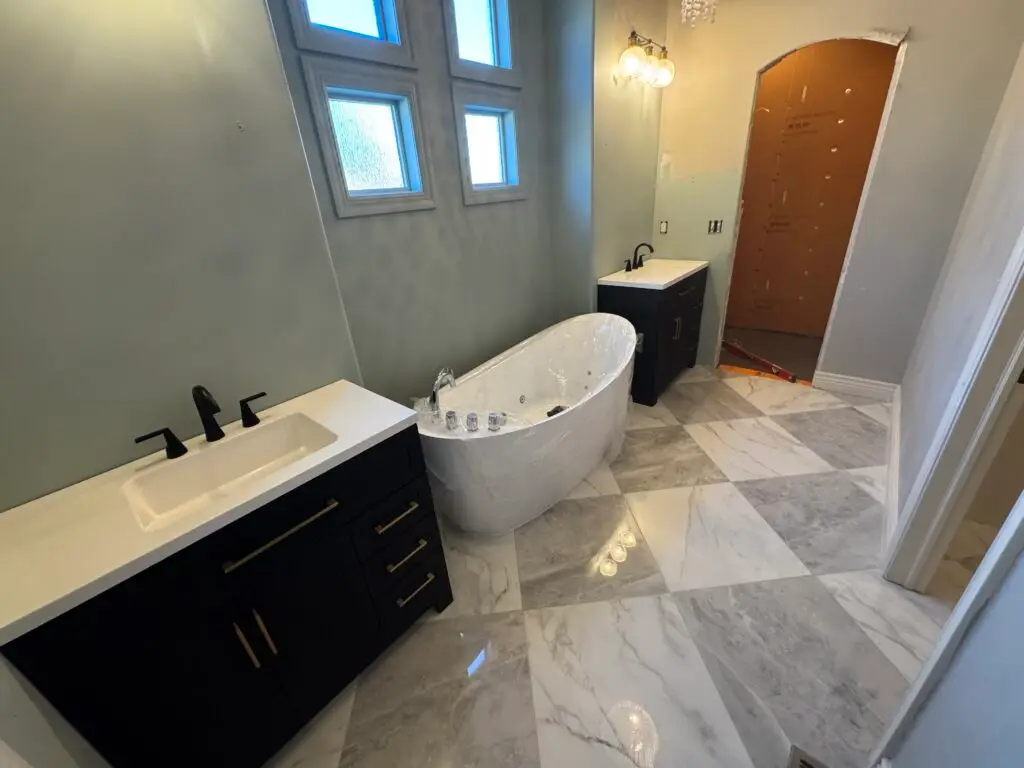 Tile Flooring Installation Bathroom Project in Wichita