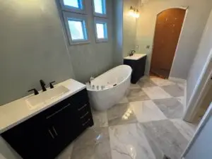 Tile Flooring Installation Bathroom Project in Wichita